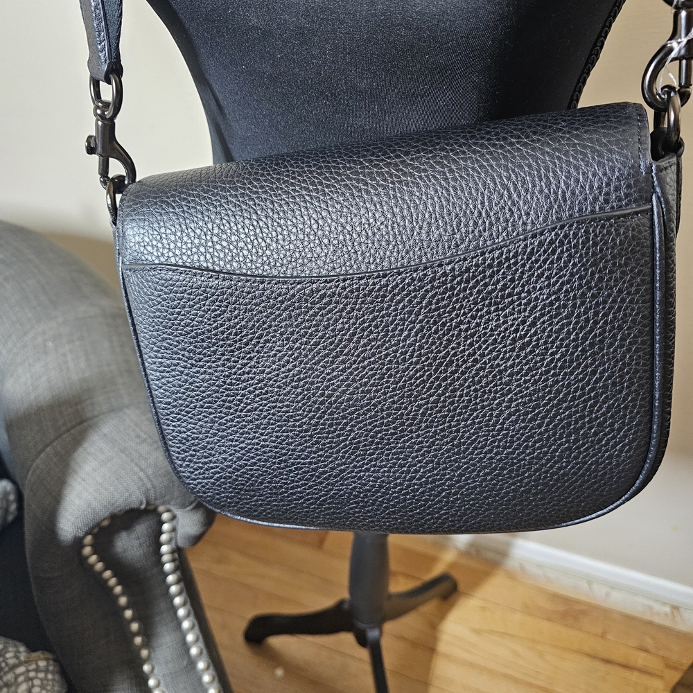 Coach Black Leather Shoulder Bag - Picture 2 of 4